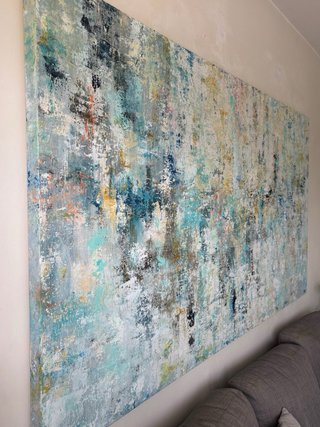 Cuadro abstracto. Pintado a mano. Grande