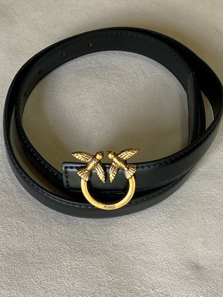 Cintura Pinko Love Bird Nera Oro