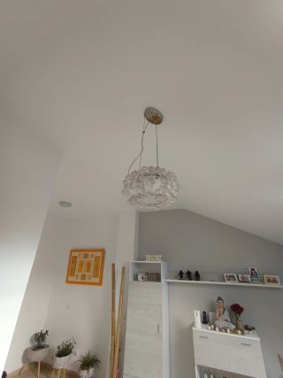 Lámpara colgante cristal y metal