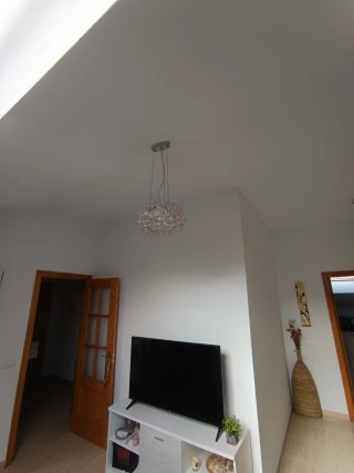 Lámpara colgante cristal y metal