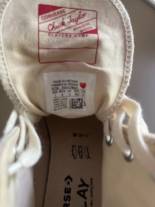 Converse Beige/Roja Talla 36.5