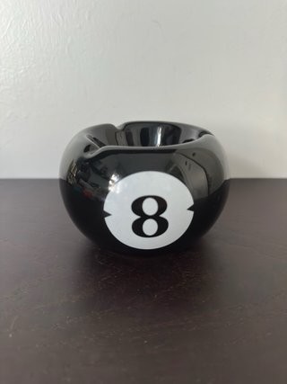 Posacenere Vintage Stile " Palla da biliardo" Nero