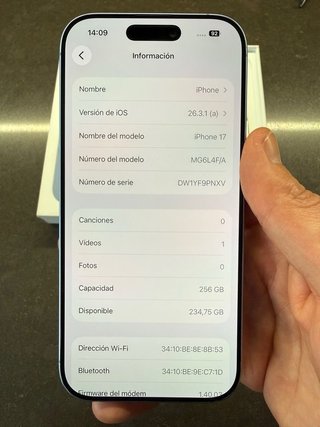 iPhone 17 256GB NUEVO NEGOCIABLE