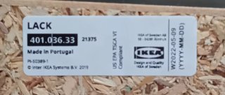 Balda LACK IKEA Madera Negra