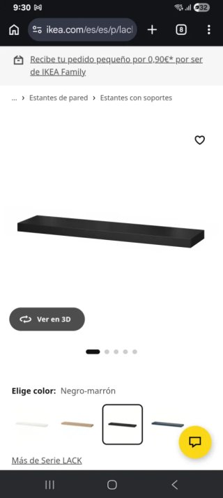 Balda LACK IKEA Madera Negra