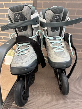 Patines en línea Oxelo grises y menta