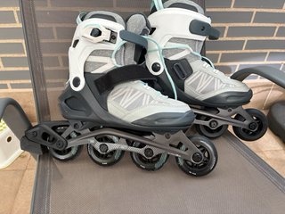 Patines en línea Oxelo grises y menta