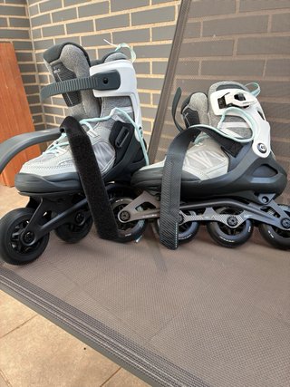 Patines en línea Oxelo grises y menta