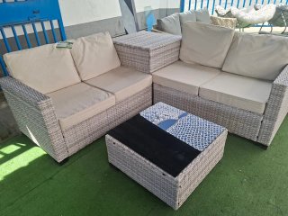 Sofá Rinconera y Baúl Terraza Jardín