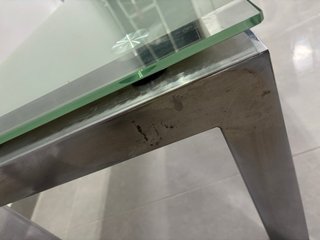 Mesa centro elevable cristal y metal
