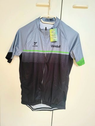 Maglietta ciclismo Vendull grigia e nera