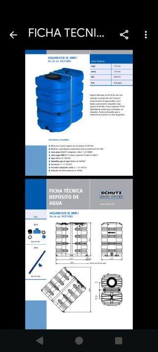 Depósito agua Aquablock XL 3000l SCHUTZ