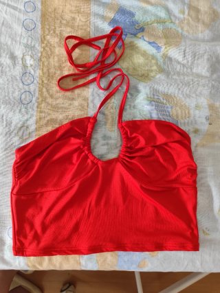 TOP CROP ROJO HALTER