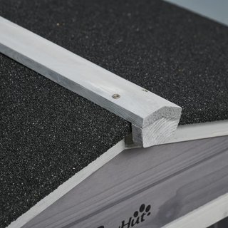 Jaula para Conejos de Exterior con 6 Ruedas, Puertas Múltiples, Conejera de Madera de Abeto con Rampa, Casa para Conejos y Espacio Abierto Cercado, Gris