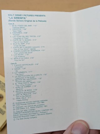 LA SIRENITA CASSETTE WALT DISNEY BANDA SONORA