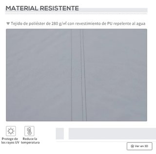 Toldo Retráctil Gris 3x2.5m Manual