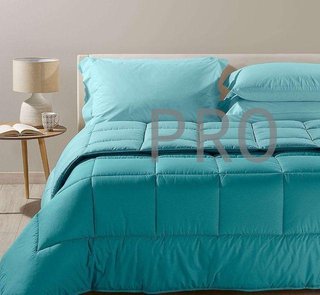 Colcha de algodón bicolor para cama - Caleffi