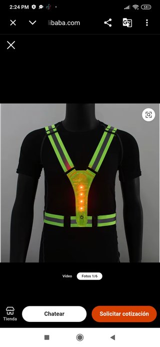 Chaleco reflectante con luces LED