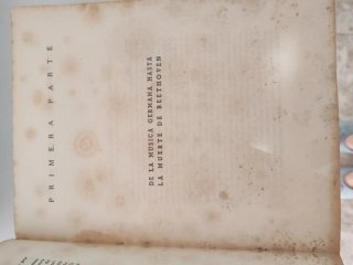 Libro antiguo "Obras maestras de la música alemana