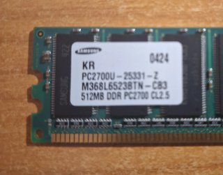 2x Samsung 512MB DDR PC2700 RAM per laptop