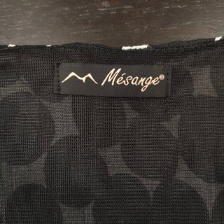 Mesange abito smanicato estivo chiffon pois nero L