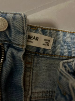 Pull&Bear Short Vaquero Roto Azul