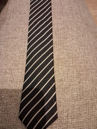 Corbata Marco Pascali Rayas Negras y Blancas