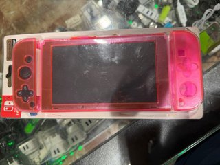 Carcasa Nintendo Switch Rosa Transparente