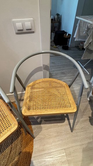 2 Sillas Comedor Madera y Metal
