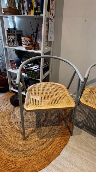 2 Sillas Comedor Madera y Metal