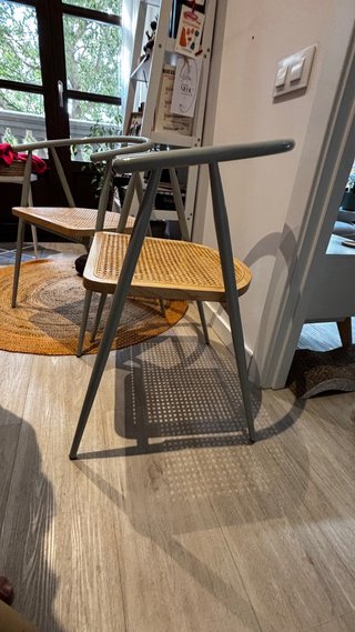 2 Sillas Comedor Madera y Metal
