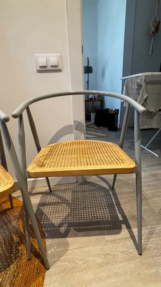 2 Sillas Comedor Madera y Metal