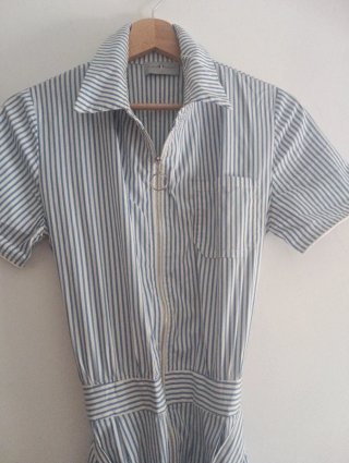 Mono elegante rayas blanco y azul