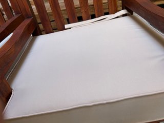 Set Teca Maciza Exterior como nuevo+almohadones
