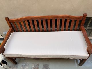 Set Teca Maciza Exterior como nuevo+almohadones