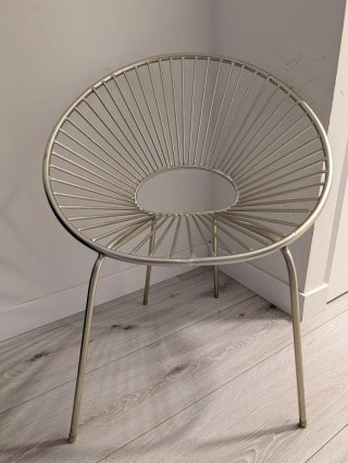 Silla estilo Acapulco metálica