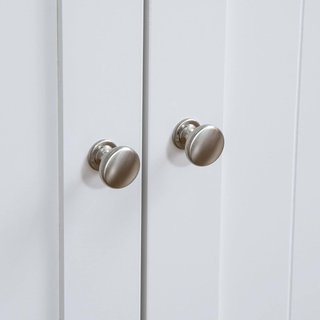 Mueble de Arena para Gatos de 2 Puertas con Contenedor Externo, Mueble Cubierto para Arena con Divisor Interno Regulable y Puerta Lateral, 86X48X52 Cm, Blanco