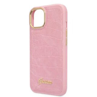 Funda Rígida Guess iPhone 14/13 Cocodrilo Rosa