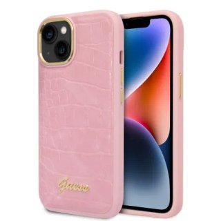 Funda Rígida Guess iPhone 14/13 Cocodrilo Rosa
