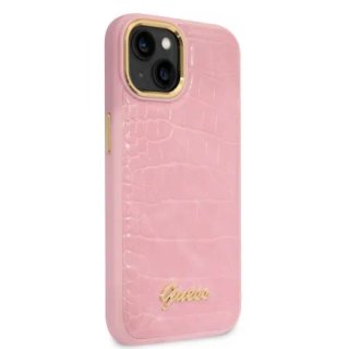 Funda Rígida Guess iPhone 14/13 Cocodrilo Rosa