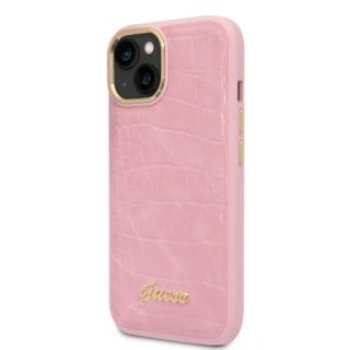 Funda Rígida Guess iPhone 14/13 Cocodrilo Rosa