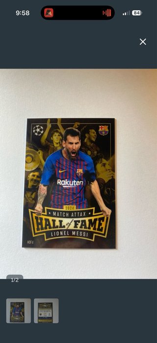 Cromo Messi Hall of Fame Match Attax 2024