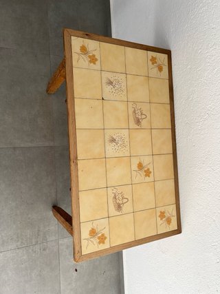Mesa de cocina madera y cerámica