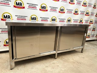 Mueble acero inoxidable puertas correderas