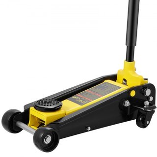Gato de Piso, Gato de Piso de Perfil Bajo de 3 Toneladas, Gato de Piso de Acero de Alta Resistencia con Bomba de Elevación Rápida de Pistón Único, Rango de Elevación del Gato de Piso 5.12"-20"