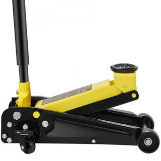 Gato de Piso, Gato de Piso de Perfil Bajo de 3 Toneladas, Gato de Piso de Acero de Alta Resistencia con Bomba de Elevación Rápida de Pistón Único, Rango de Elevación del Gato de Piso 5.12"-20"