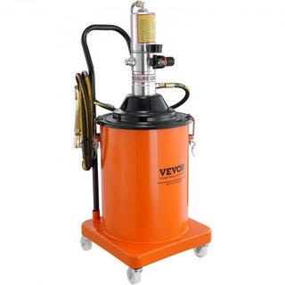 Bomba de Grasa, 5 Galones 20L, Bomba de Grasa Operada por Aire con Manguera de Alta Presión de 13 pies y Pistola de Grasa, Bomba de Cubo de Grasa Neumática con Ruedas, Bomba de Grasa de Lubricació...