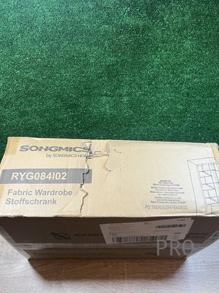 Guardaroba SONGMICS con barra appendiabiti e 6 ripiani, struttura in metallo, ideale per camera da letto, corridoio o spogliatoio, colore blu scuro RYG084I02