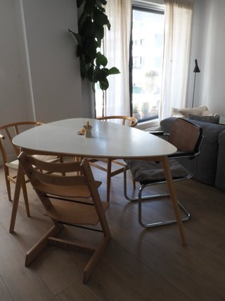 Mesa Comedor Blanca y Madera Maison du Monde