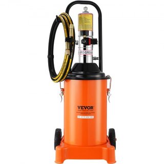 Bomba de Grasa, 3 Galones 12L, Bomba de Grasa Operada por Aire con Manguera de Alta Presión de 13 pies y Pistola de Grasa, Bomba de Cubo de Grasa Neumática con Ruedas, Bomba de Grasa de Lubricació...